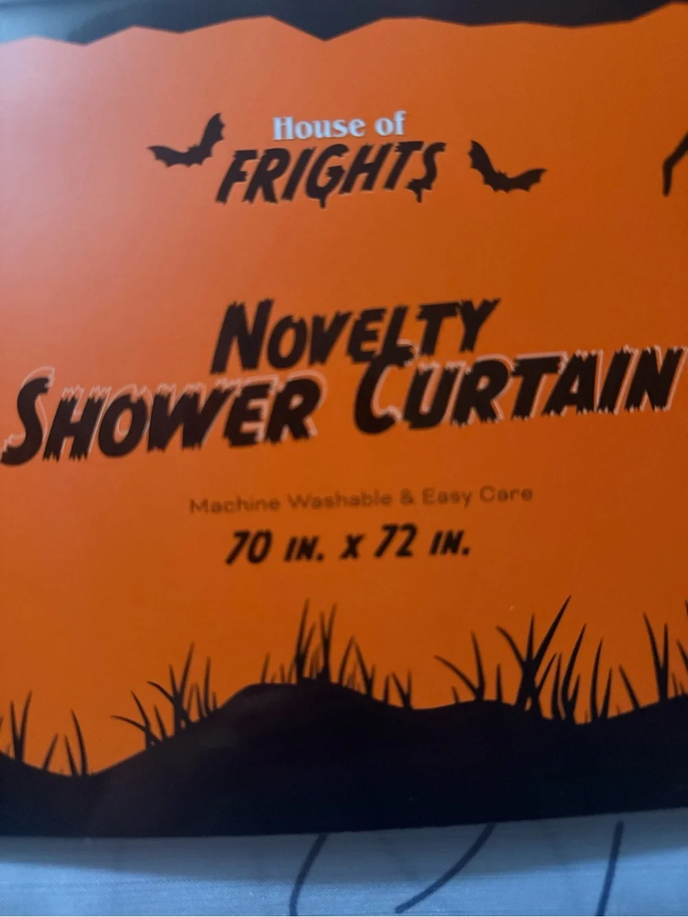 Orange & Black Halloween Shower Curtain